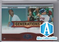 2008 Donruss Threads Generations #3 Ernie Banks/Ryne Sandberg